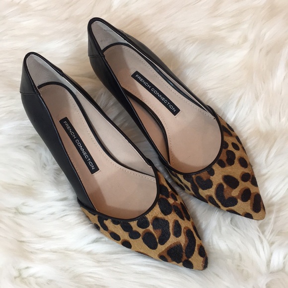 French Connection Leopard Pony Hair Shoes - Picture 2 of 5